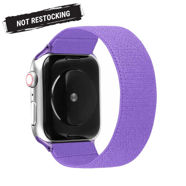 Purple Nylon Loop Apple Watch Band Compatible with series Series 9, 8, 7, 6, SE, 5, 4, 3, 2, and 1 and Ultra