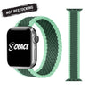 Green Braided Nylon Loop Apple Watch Band Compatible with series Series 9, 8, 7, 6, SE, 5, 4, 3, 2, and 1 and Ultra 