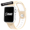 Peach White Adjutable Sillicone Apple Watch Band Compatible with series Series 9, 8, 7, 6, SE, 5, 4, 3, 2, and 1 and Ultra 