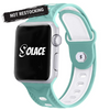 Teal White Adjutable Sillicone Apple Watch Band Compatible with series Series 9, 8, 7, 6, SE, 5, 4, 3, 2, and 1 and Ultra 