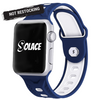 Blue and White Adjutable Sillicone Apple Watch Band Compatible with series Series 9, 8, 7, 6, SE, 5, 4, 3, 2, and 1 and Ultra 
