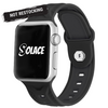 Black Adjutable Sillicone Apple Watch Band Compatible with series Series 9, 8, 7, 6, SE, 5, 4, 3, 2, and 1 and Ultra 