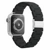 Black Matte Adjustable Link Rresin Apple Watch Band Compatible with series Series 9, 8, 7, 6, SE, 5, 4, 3, 2, and 1 and Ultra