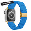 Blue Matte Adjustable Link Rresin Apple Watch Band Compatible with series Series 9, 8, 7, 6, SE, 5, 4, 3, 2, and 1 and Ultra
