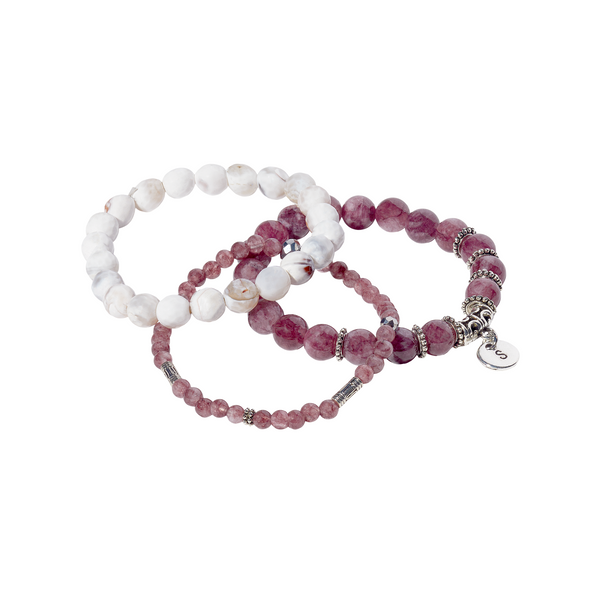 Purple Stone Bracelet pack 