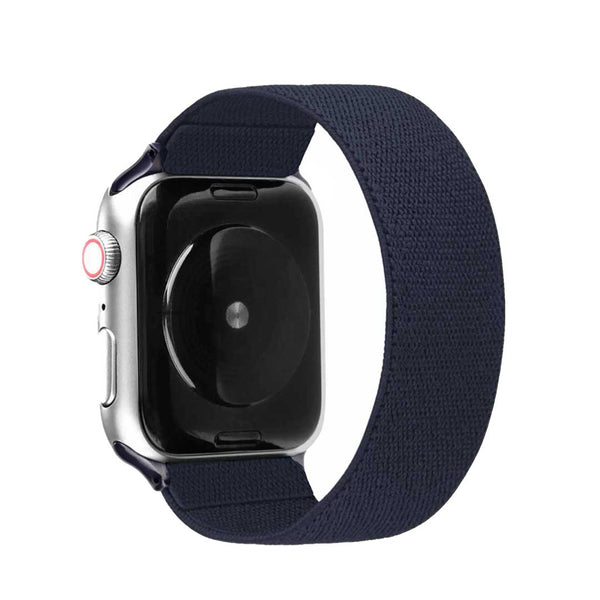 Blue Nylon Loop Apple Watch Band Compatible with series Series 9, 8, 7, 6, SE, 5, 4, 3, 2, and 1 and Ultra