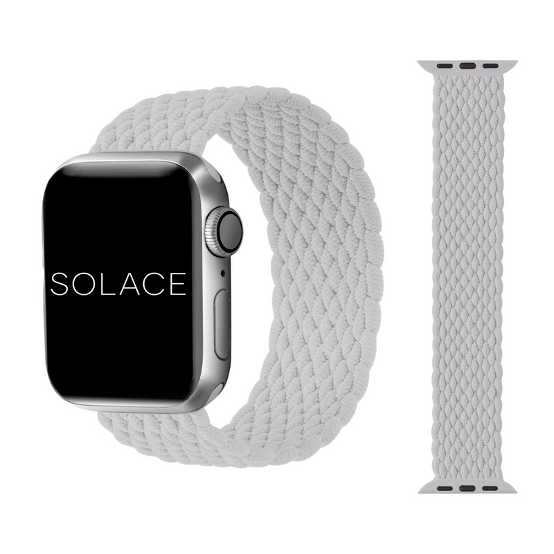 Grey braided Apple watch band compatible with 38,40,41,42,44,45,49mm
