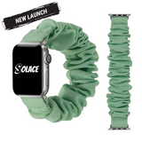 Green Scrunchie Apple Watch Band Compatible with 38mm 40mm 41mm 42mm 44mm 45mm