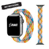Rainbow Slim Braided Nylon Loop Apple Watch Band Compatible with series Series 9, 8, 7, 6, SE, 5, 4, 3, 2, and 1 and Ultra 