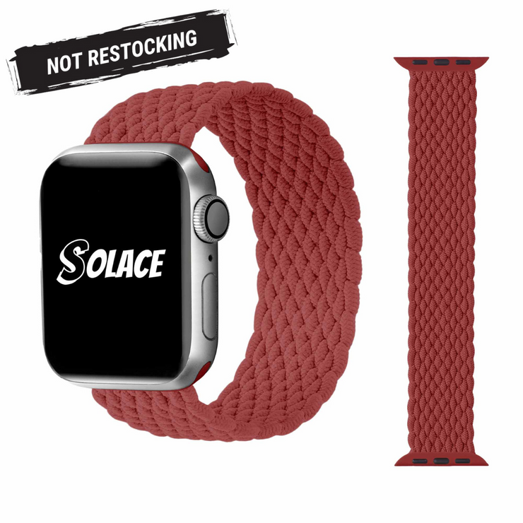 Wine Red braided nylon apple watch band Compatible with 38mm 40mm 41mm 42mm 44mm 45mm 49mm