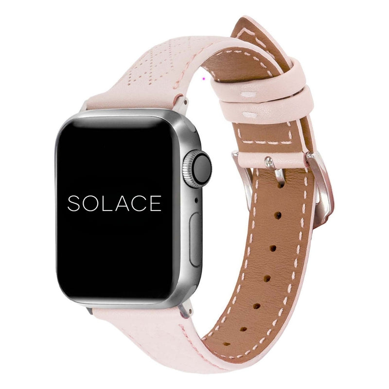 Brown Leather Apple Watch Bands Compatible with 49mm 45mm 44mm 42mm 41mm,  back facing