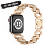 Rose Gold Stainless Steel Link Apple Watch Bands Compatible with series Series 9, 8, 7, 6, SE, 5, 4, 3, 2, and 1 and Ultra