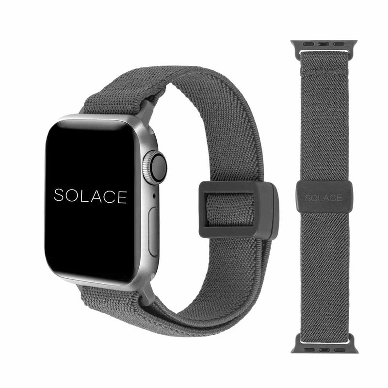 Black Nylon Apple watch band, compatible with 38,40,41,42,44,45,49mm Apple watch sizes
