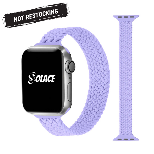 Purple Slim Braided Nylon Loop Apple Watch Band Compatible with series Series 9, 8, 7, 6, SE, 5, 4, 3, 2, and 1 and Ultra 