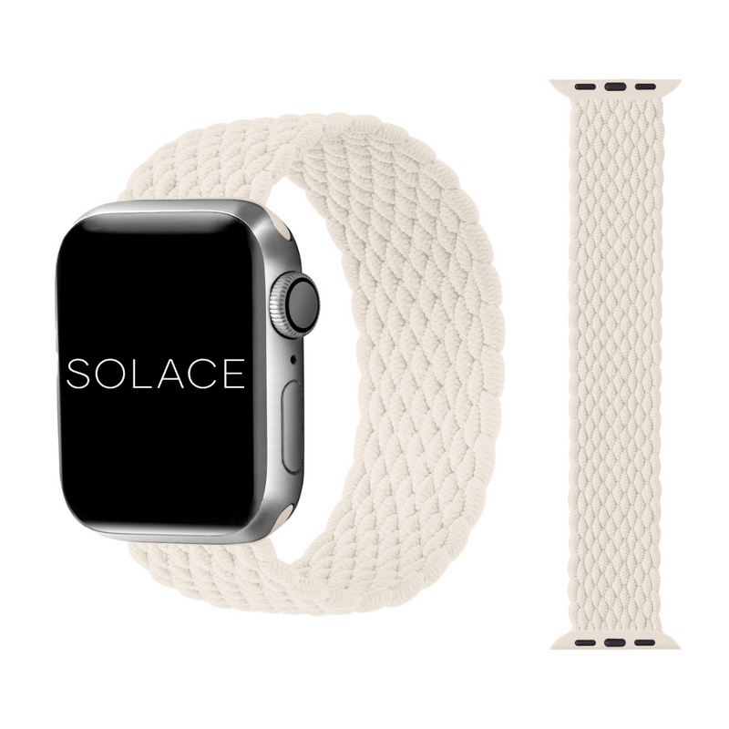 Grey braided Apple watch band compatible with 38,40,41,42,44,45,49mm
