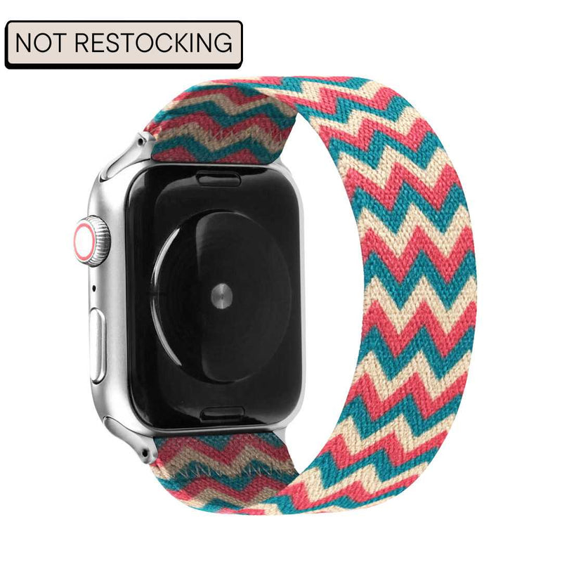 Green & White Nylon Apple watch band, compatible with 38,40,41,42,44,45,49mm Apple watch sizes
