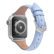 Blue Leather Apple Watch Bands Compatible with  49mm 45mm 44mm 42mm 41mm