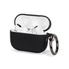 Apple Airpods pro black silicone protective case with keychain attachment
