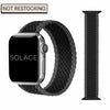 Black and Grey braided Apple watch band, compatible with 38,40,41,42,44,45,49mm Apple watch sizes
