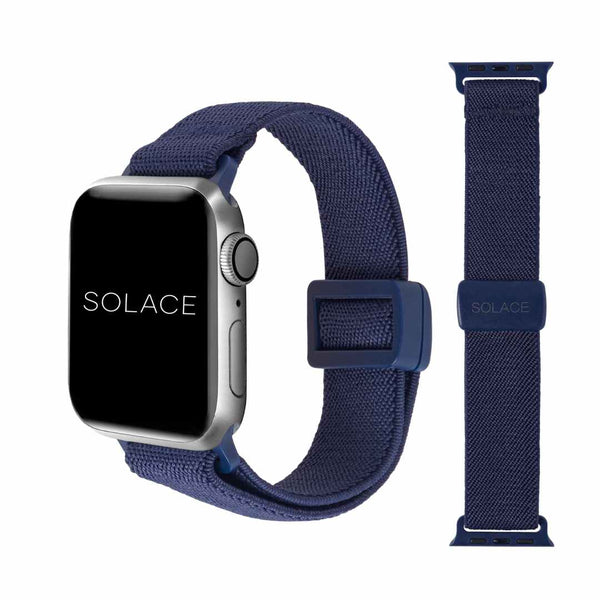 Blue Nylon Apple watch band, compatible with 38,40,41,42,44,45,49mm Apple watch sizes
