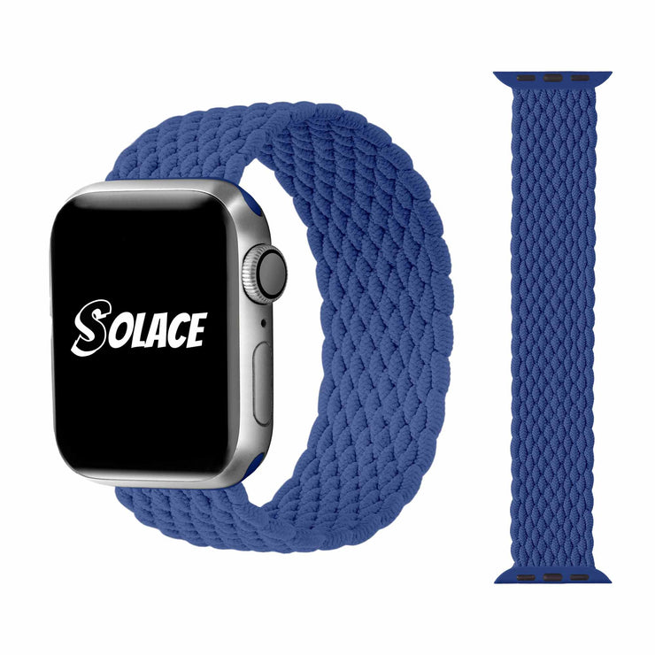 Blue braided nylon apple watch band Compatible with 38mm 40mm 41mm 42mm 44mm 45mm 49mm