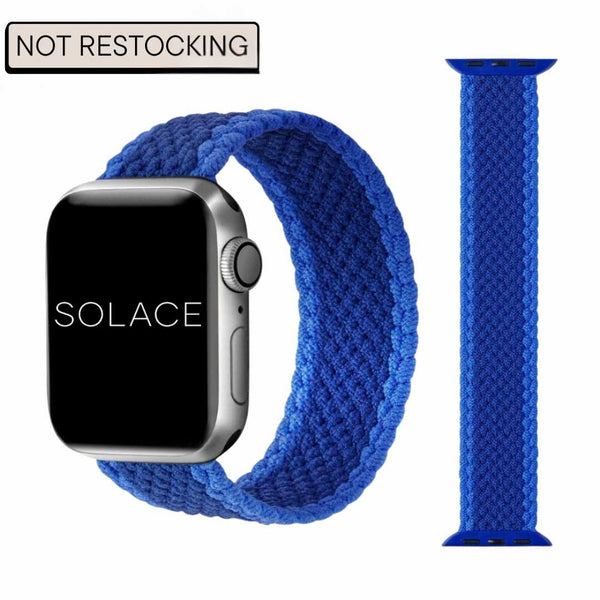 Blue braided Apple watch band, compatible with 38,40,41,42,44,45,49mm Apple watch sizes
