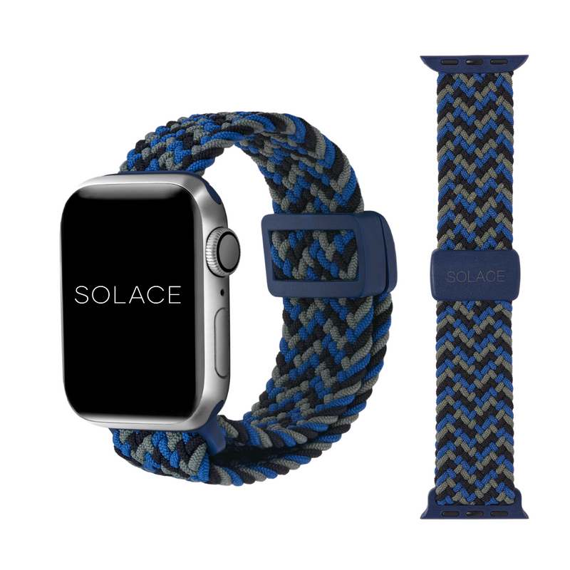 Grey adjustable braided Apple Watch band (38,40,41,42,45,49mm)