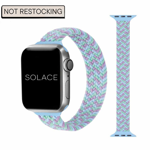 Blue/Green/Purple slim braided Apple Watch Band Compatible with series Series 10 9, 8, 7, 6, SE, 5, 4, 3, 2, and 1 and Ultra
