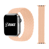 Champagne Pink braided nylon apple watch band Compatible with 38mm 40mm 41mm 42mm 44mm 45mm 49mm