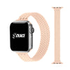 Champagne Pink Slim Braided Nylon Loop Apple Watch Band Compatible with series Series 9, 8, 7, 6, SE, 5, 4, 3, 2, and 1 and Ultra 