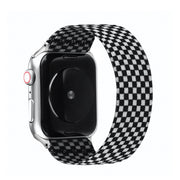 Checkered stretchy Nylon apple band Compatible with 38mm 40mm 41mm 42mm 44mm 45mm 49mm