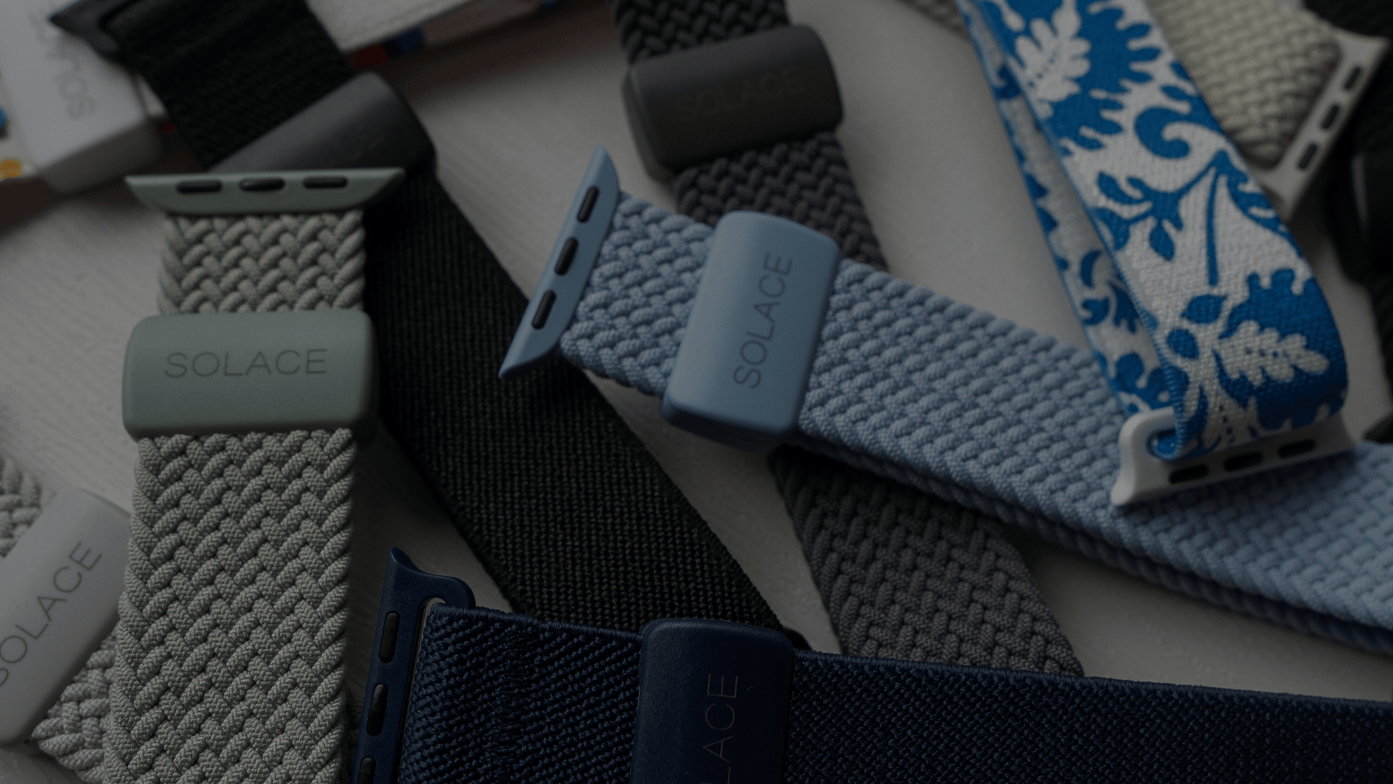 watch bands laid on table