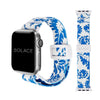 Floral Nylon Apple watch band, compatible with 38,40,41,42,44,45,49mm Apple watch sizes
