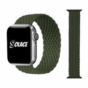 Green braided nylon apple watch band Compatible with 38mm 40mm 41mm 42mm 44mm 45mm 49mm
