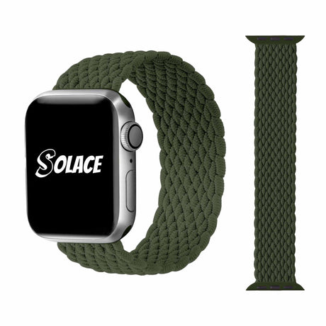 Green braided nylon apple watch band Compatible with 38mm 40mm 41mm 42mm 44mm 45mm 49mm