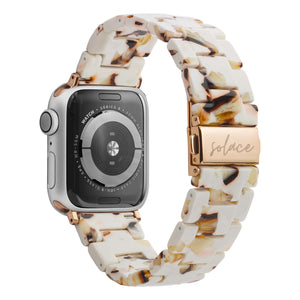 Nougat Adjustable Link Rresin Apple Watch Band Compatible with series Series 9, 8, 7, 6, SE, 5, 4, 3, 2, and 1 and Ultra 