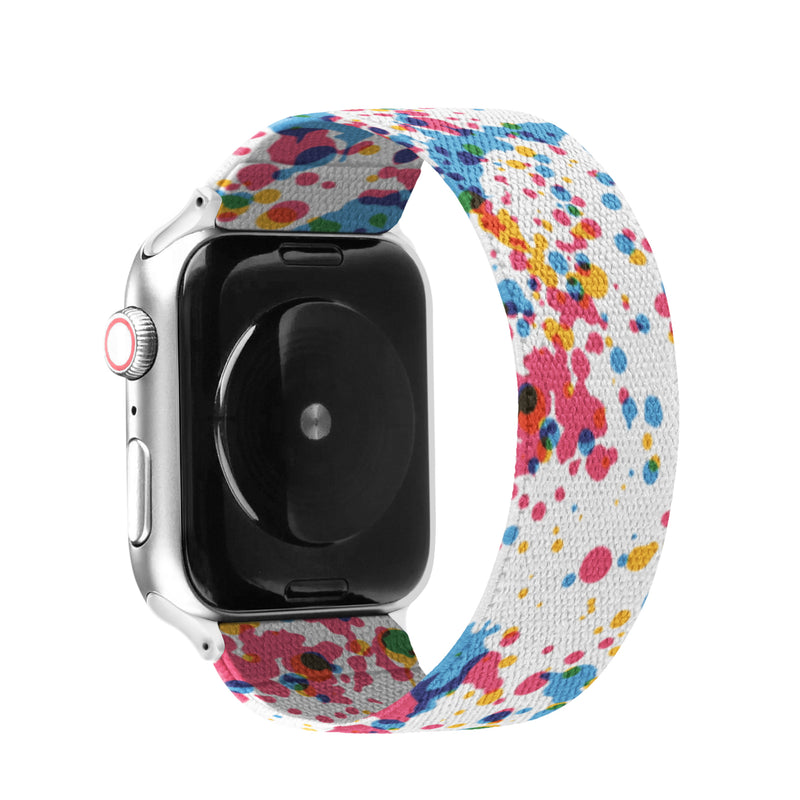 Floral stretchy Nylon apple  band Compatible with 38mm 40mm 41mm 42mm 44mm 45mm 49mm