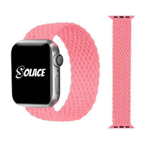 Pink braided nylon apple watch band Compatible with 38mm 40mm 41mm 42mm 44mm 45mm 49mm