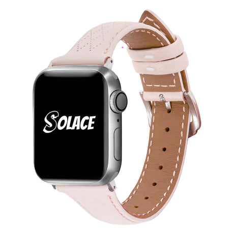 Pink Leather Apple Watch Bands Compatible with  49mm 45mm 44mm 42mm 41mm