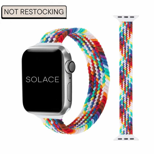 Raindow slim braided Apple Watch Band Compatible with series Series 10 9, 8, 7, 6, SE, 5, 4, 3, 2, and 1 and Ultra
