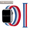 Red/White/Blue braided Apple watch band, compatible with 38,40,41,42,44,45,49mm Apple watch sizes
