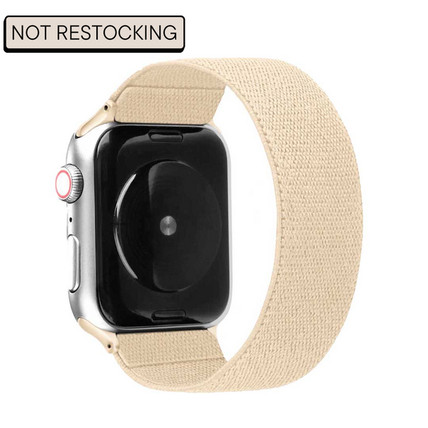 Sand Nylon Apple watch band, compatible with 38,40,41,42,44,45,49mm Apple watch sizes
