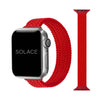 Red slim braided Apple Watch Band Compatible with series Series 10 9, 8, 7, 6, SE, 5, 4, 3, 2, and 1 and Ultra
