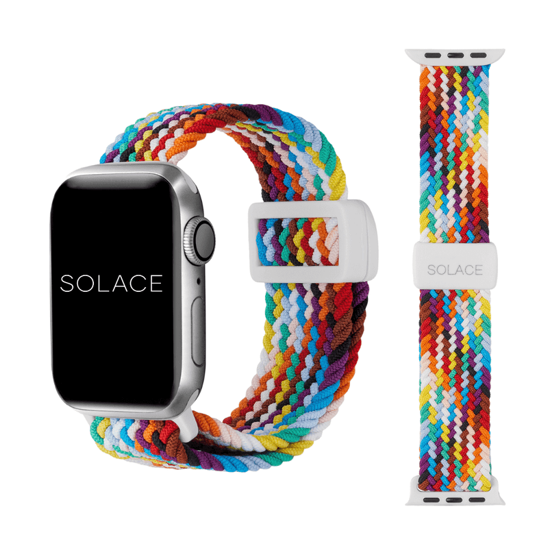 Grey adjustable braided Apple Watch band (38,40,41,42,45,49mm)