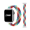 Summer Rainbow Slim Braided Nylon Loop Apple Watch Band Compatible with series Series 9, 8, 7, 6, SE, 5, 4, 3, 2, and 1 and Ultra 