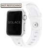 White Silicone Apple watch band compatible with 38,40,41,42,44,45,49mm Apple watch sizes
