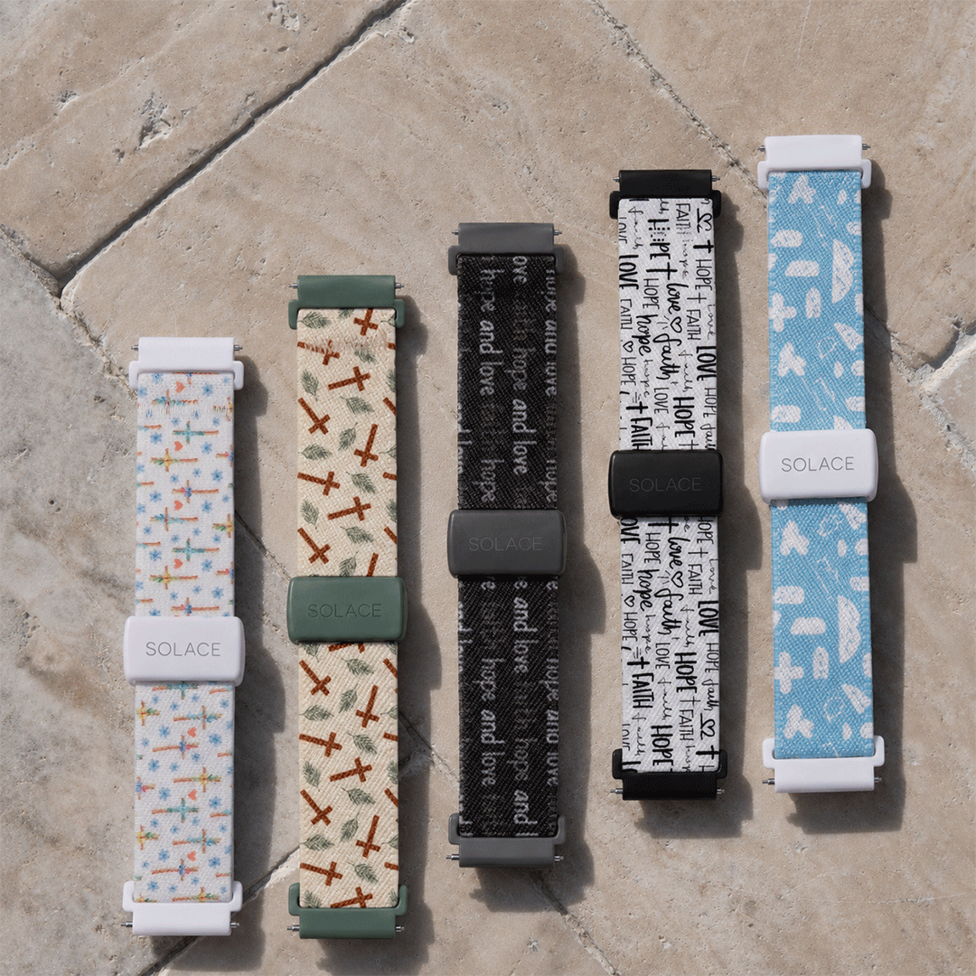 watch bands featuring inspirational faith patterns