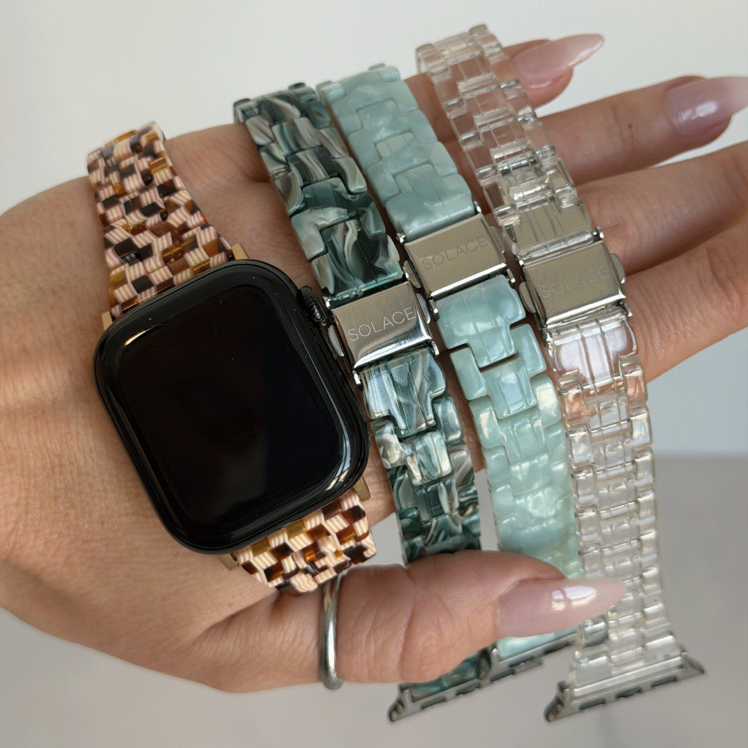 an assortment of slim fashion apple watch bands