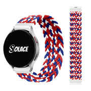 Outlander Loop - Solace Bands Red White and Blue Braided 20mm 22mm Watch Band Red/White/Blue