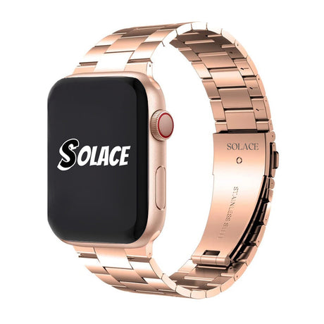 Rose Gold Stainless Steel Apple Watch - Solace Bands Templar Band